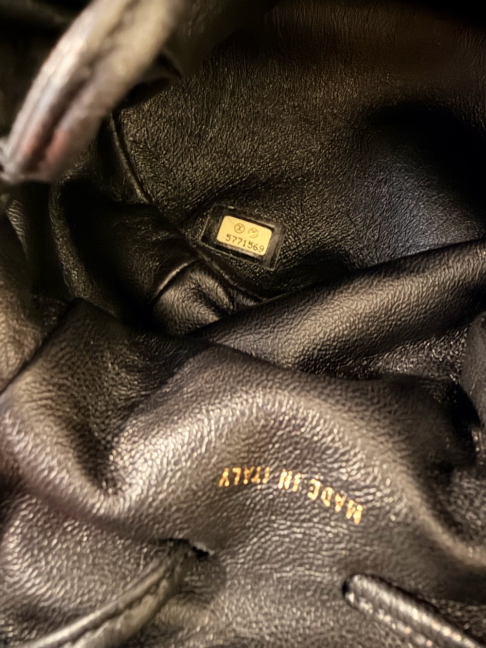 CHANEL Lambskin Leather Mini Drawstring Bag with Black Trim - Picture 9 of 9